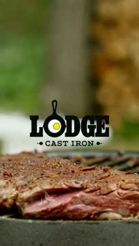  Lodge L12RG Cast Iron Round Kickoff Grill, 12 inch, Black :  Patio, Lawn & Garden