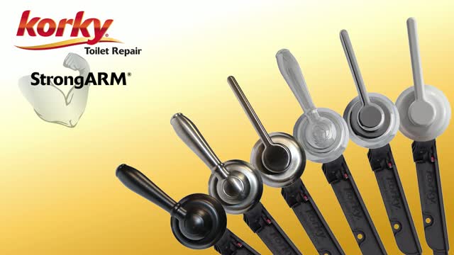 Korky Strong Arm Flush Handle Black Chrome For Universal Mfr