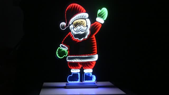 Celebrations LED Multi Santa Animated Decor 22 in. Mfr# RC40521A