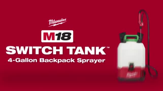 Milwaukee M18 SWITCH TANK 4 Gallon Backpack Concrete Sprayer and Water  Supply 