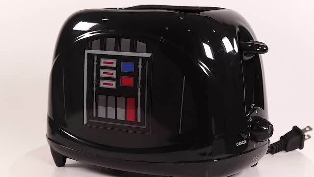 Uncanny Brands Star Wars Plastic Black slot Toaster H X