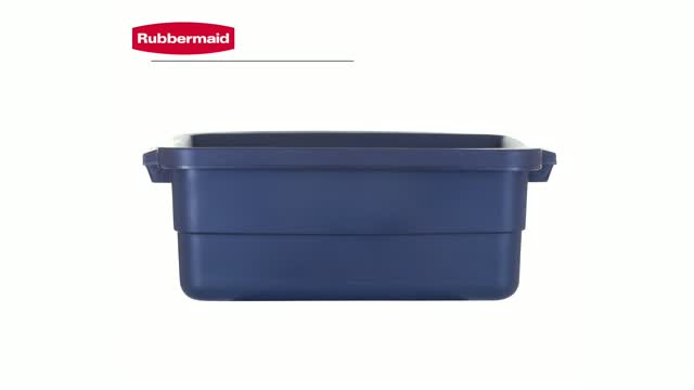 Rubbermaid Roughneck 10 gal Black/Gray Storage Tote 8.9 in. H X 15.9 in. W  X 23.9 in. D Stackable - Ace Hardware