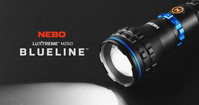 nebo flashlight blue light DAVINCI 18000 Mag Dial Smart Power Control technology allows the product to seamlessly transition through the different light modes NEBO SLIM 360 LUMENS RECHAREABLE