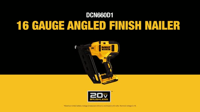 Dewalt Guaranteed Tough. Angled Finish Nailer, 16 Gauge