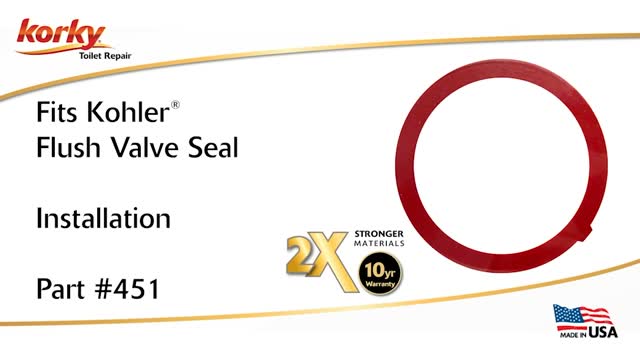 Korky 2X Long Life Toilet Flush Valve Seal Fits American Standard Champion 4 and Eljer Titan 4 - Fixes Leaking Flush Valves and Hard to Flush Toilets, 450BP