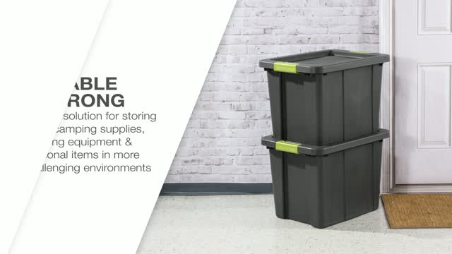 Sterilite 18 gal Gray Storage Tote H X W X 23