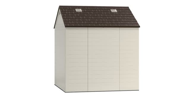 Suncast Cloverdale 7 ft. x 7 ft. Resin Horizontal Peak Storage