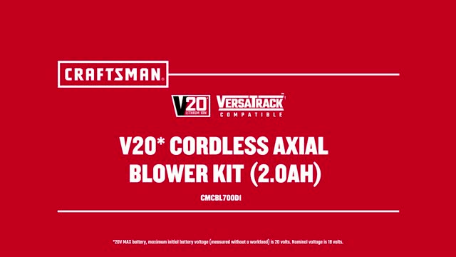 V20* Cordless Hard Surface Blower Kit (2.0Ah)