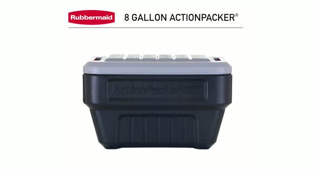 Rubbermaid ActionPacker 24 gal Black Storage Tote 17.4 in. H X 19.3 in. W X  26.5 in. D Stackable - Ace Hardware