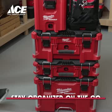 Milwaukee Packout 22 in. Modular Large Portable Tool Box Black/Red