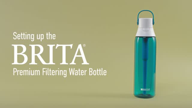 Brita Premium Leak Proof Filtered Water Bottle, Clear, 26 oz
