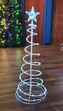 3 Packs LED RGB Spiral Christmas Tree with Remote Control