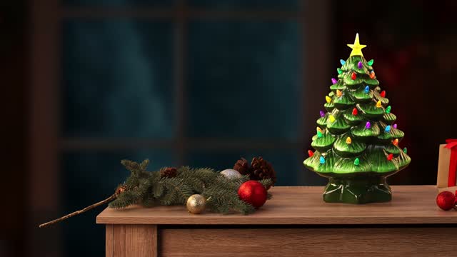 Mr. Christmas LED Green Nostalgic Ceramic Christmas Tree 14