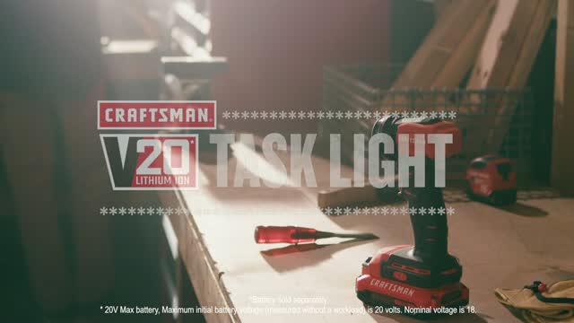 Craftsman V20 140 lm LED Battery Stand H or Scissor Work Light