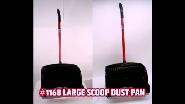 11 in. Pink Upright Broom and Dustpan Set