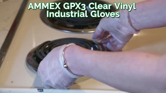 X3 Vinyl Disposable Gloves X-Large Clear Powder Free 100 pk Mfr