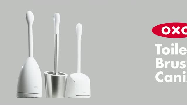 OXO Good Grips White Plastic Toilet Brush Holder at