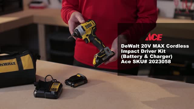 DeWalt 20V MAX Atomic 1/4 in. Cordless Brushless Impact Driver Kit (Battery   Charger) Ace Hardware
