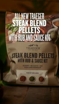 Limited Edition Steak Blend All-Natural Wood Grilling Pellets with Steak  Rub and Chimichurri Sauce Kit