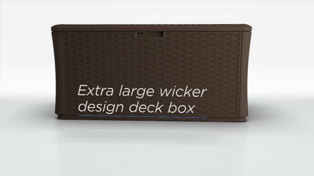 Suncast 55 in. W X 29 in. D Brown Plastic Deck Box 134 gal Suncast 55 in. W X 29 in. D Brown Plastic Deck Box 134 gal