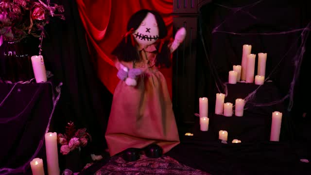 Haunted Hill Farm 2.9 ft. Standing Animated Creepy Doll