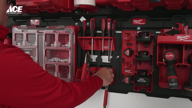 Milwaukee PACKOUT Garage Organizer Storage Organizer Impact-Resistant Poly  10 compartments Red - Ace Hardware