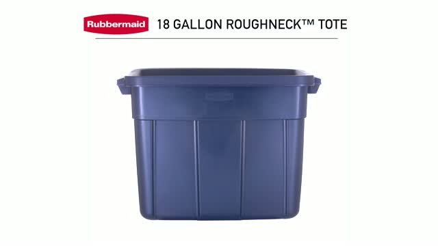 Rubbermaid Roughneck 18 gal Navy Storage Box 16.375 in. H X 15.875
