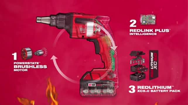 Milwaukee cordless discount drywall screw gun