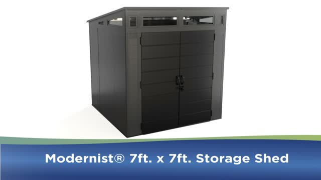 Suncast Modernist 7 ft. x 7 ft. Resin Vertical Pent Storage Shed